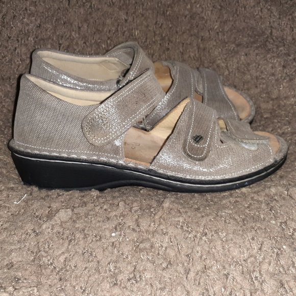 FINN COMFORT-Waldi-Hook Loop-Metallic Nubuck Leather-Size 36D-Excellent - Picture 4 of 8